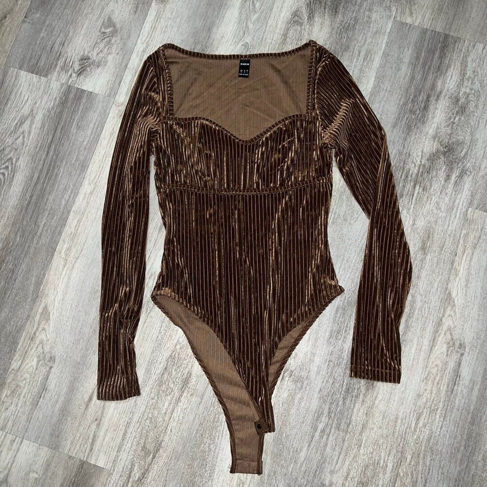 Velvet beautiful brown bodysuit size XS